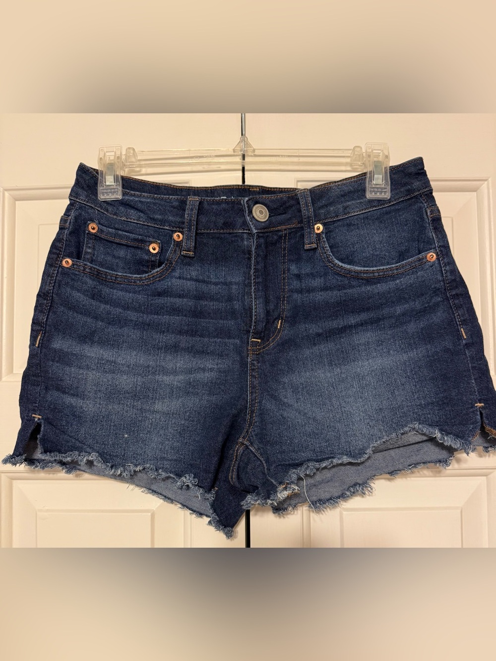 No Boundaries Dark Blue Denim Cutoff Shorts